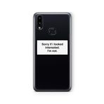 Multitronic Samsung Galaxy A10s ile Uyumlu Sorry Tasarım Baskılı Şeffaf Kılıf