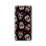 Multitronic Samsung Galaxy A10s ile Uyumlu Vintage Skulls Tasarım Baskılı Şeffaf Kılıf