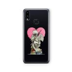 Multitronic Samsung Galaxy A10s ile Uyumlu White Angel Tasarım Baskılı Şeffaf Kılıf