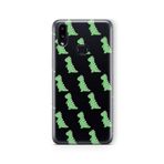 Multitronic Samsung Galaxy A10s ile Uyumlu Yeşil Dinazor Tasarım Baskılı Şeffaf Kılıf