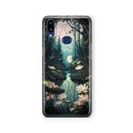 Multitronic Samsung Galaxy A10s ile Uyumlu Zambak Tasarım Baskılı Şeffaf Kılıf