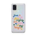 Multitronic Samsung Galaxy A21S ile Uyumlu Stop Crying Tasarım Baskılı Şeffaf Kılıf