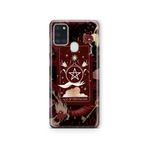 Multitronic Samsung Galaxy A21S ile Uyumlu Tarot Kart Desenli Şeffaf Telefon Kılıfı