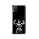 Multitronic Samsung Galaxy A51 ile Uyumlu Antik Heykel Kaslı Tanrı Desenli Şeffaf Telefon Kılıfı