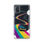 Multitronic Samsung Galaxy A51 ile Uyumlu Space Rider Tasarım Baskılı Şeffaf Kılıf