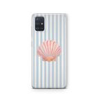 Multitronic Samsung Galaxy A71 ile Uyumlu Deniz Kabuğu Desenli Şeffaf Telefon Kılıfı