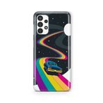 Multitronic Samsung Galaxy A72 ile Uyumlu Space Rider Tasarım Baskılı Şeffaf Kılıf