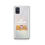 Multitronic Samsung Galaxy M31S ile Uyumlu Do Nothing Desenli Şeffaf Telefon Kılıfı