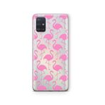 Multitronic Samsung Galaxy M31S ile Uyumlu Flamingo Desenli Şeffaf Telefon Kılıfı