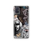Multitronic Samsung Galaxy M31S ile Uyumlu Gotik Kelebek Desenli Şeffaf Telefon Kılıfı