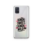 Multitronic Samsung Galaxy M31S ile Uyumlu Kinda Sweet Kinda Wild Desenli Şeffaf Telefon Kılıfı