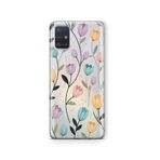Multitronic Samsung Galaxy M31S ile Uyumlu Lale Çiçek Desenli Şeffaf Telefon Kılıfı