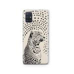 Multitronic Samsung Galaxy M31S ile Uyumlu Leopar Desenli Şeffaf Telefon Kılıfı