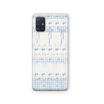Multitronic Samsung Galaxy M31S ile Uyumlu Mavi Fiyonk ve Çiçek Desenli Şeffaf Telefon Kılıfı