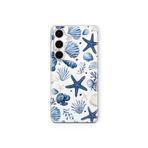 Multitronic Samsung Galaxy M34 5G ile Uyumlu Deniz Yıldızı ve Kabuklar Desenli Şeffaf Telefon Kılıfı
