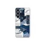 Multitronic Samsung Galaxy M34 5G ile Uyumlu Köpekbalığı ve Okyanus Tema Desenli Şeffaf Telefon Kılıfı