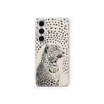 Multitronic Samsung Galaxy M34 5G ile Uyumlu Leopar Desenli Şeffaf Telefon Kılıfı