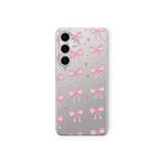 Multitronic Samsung Galaxy M34 5G ile Uyumlu Pembe Fiyonk Desenli Şeffaf Telefon Kılıfı