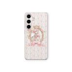 Multitronic Samsung Galaxy M34 5G ile Uyumlu Pembe Fiyonklu Kedi Desenli Şeffaf Telefon Kılıfı