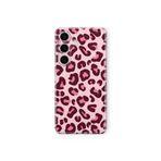 Multitronic Samsung Galaxy M34 5G ile Uyumlu Pembe Leopar Desenli Şeffaf Telefon Kılıfı