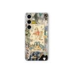 Multitronic Samsung Galaxy M34 5G ile Uyumlu Sanatsal Tarot Kolaj Desenli Şeffaf Telefon Kılıfı