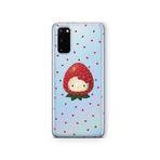 Multitronic Samsung Galaxy S20 FE ile Uyumlu Çilek Hello Kitty Desenli Şeffaf Telefon Kılıfı
