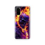 Multitronic Samsung Galaxy S20 ile Uyumlu Ghost Rider Tasarım Baskılı Şeffaf Kılıf