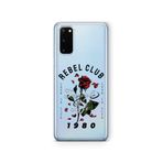 Multitronic Samsung Galaxy S20 ile Uyumlu Rebel Club Tasarım Baskılı Şeffaf Kılıf