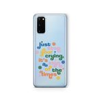 Multitronic Samsung Galaxy S20 ile Uyumlu Stop Crying Tasarım Baskılı Şeffaf Kılıf