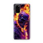 Multitronic Samsung Galaxy S20 Plus ile Uyumlu Ghost Rider Tasarım Baskılı Şeffaf Kılıf