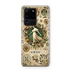 Multitronic Samsung Galaxy S20 Ultra ile Uyumlu Başak Burcu Desenli Şeffaf Telefon Kılıfı