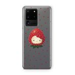 Multitronic Samsung Galaxy S20 Ultra ile Uyumlu Çilek Hello Kitty Desenli Şeffaf Telefon Kılıfı