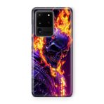 Multitronic Samsung Galaxy S20 Ultra ile Uyumlu Ghost Rider Tasarım Baskılı Şeffaf Kılıf