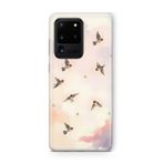Multitronic Samsung Galaxy S20 Ultra ile Uyumlu Uçan Kuş Desenli Şeffaf Telefon Kılıfı