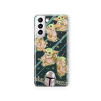 Multitronic Samsung Galaxy S21 ile Uyumlu Baby Yoda Tasarım Baskılı Şeffaf Kılıf