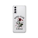 Multitronic Samsung Galaxy S21 ile Uyumlu Rebel Club Tasarım Baskılı Şeffaf Kılıf