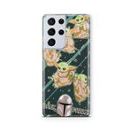 Multitronic Samsung Galaxy S21 Ultra ile Uyumlu Baby Yoda Tasarım Baskılı Şeffaf Kılıf