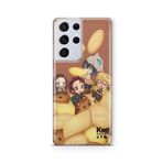Multitronic Samsung Galaxy S21 Ultra ile Uyumlu Demon Slayer Tasarım Baskılı Şeffaf Kılıf