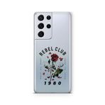 Multitronic Samsung Galaxy S21 Ultra ile Uyumlu Rebel Club Tasarım Baskılı Şeffaf Kılıf