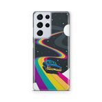 Multitronic Samsung Galaxy S21 Ultra ile Uyumlu Space Rider Tasarım Baskılı Şeffaf Kılıf