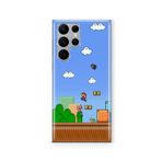 Multitronic Samsung Galaxy S23 Ultra ile Uyumlu Mario Tasarım Baskılı Şeffaf Kılıf, laros23ult0248