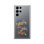 Multitronic Samsung Galaxy S23 Ultra ile Uyumlu Stop Crying Tasarım Baskılı Şeffaf Kılıf