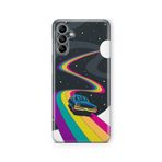Multitronic Samsung Galaxy S24 ile Uyumlu Space Rider Tasarım Baskılı Şeffaf Kılıf