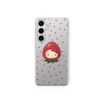 Multitronic Samsung Galaxy S24 Plus ile Uyumlu Çilek Hello Kitty Desenli Şeffaf Telefon Kılıfı