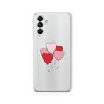 Multitronic Samsung Galaxy S24 Plus ile Uyumlu Kalp Balon Tasarım Baskılı Şeffaf Kılıf