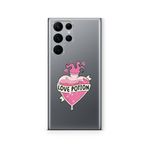 Multitronic Samsung Galaxy S24 Ultra ile Uyumlu Love Potion Tasarım Baskılı Şeffaf Kılıf
