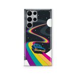 Multitronic Samsung Galaxy S24 Ultra ile Uyumlu Space Rider Tasarım Baskılı Şeffaf Kılıf