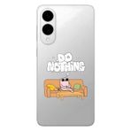 Multitronic Samsung Galaxy S25 Edge ile Uyumlu Do Nothing Desenli Şeffaf Telefon Kılıfı