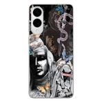 Multitronic Samsung Galaxy S25 Edge ile Uyumlu Gotik Kelebek Desenli Şeffaf Telefon Kılıfı