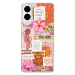 Multitronic Samsung Galaxy S25 Edge ile Uyumlu Güneş Tarot Desenli Şeffaf Telefon Kılıfı